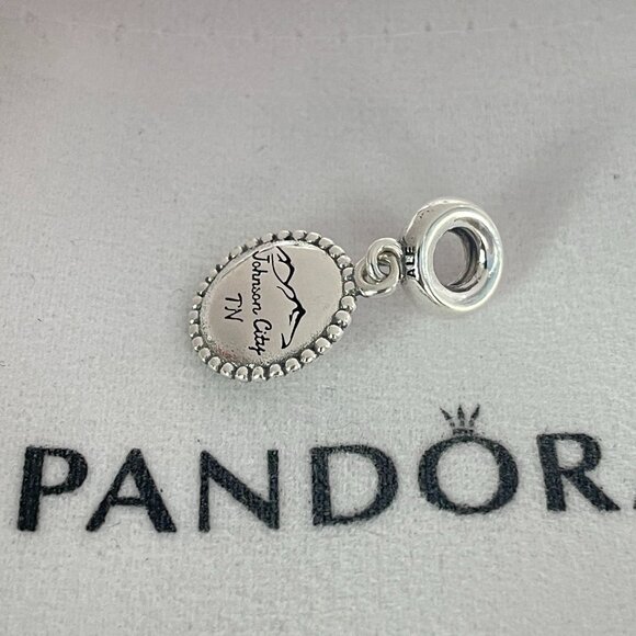 Pandora Johnson City Exclusive Dangle Charm Mountain Scene And Johnson City TN" - Picture 3 of 3